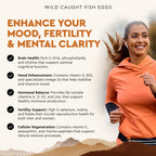 Ancestral Supplements Wild Caught Fish Eggs, 2400mg, Omega-3 Supplement Supports Brain, Heart, Fertility and Inflammatory Health, Whole Food Source of Vitamin D, K2, and A, Non-GMO, 180 Capsules