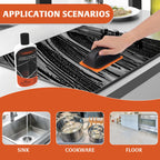 AWEASROY 20pcs Glass Stove Top Cleaner Kit - 12 oz Cooktop Cleaner Polish, Non-Abrasive No Scratch, Removes Tough Stains, Includes Scrubbing Pad, Scraper & Microfiber Cloth for Smooth Glass Surfaces