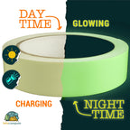 LetsCampsie Glow in The Dark Tape – 30ft x 1inch – Premium Industrial Grade Interior and Exterior Luminous Glow Tape to Help See Objects at Night and Outdoors