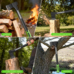 GARDENWORK Wood Splitting Axe,32" Chopping Axe for Heavy Duty Woood Cutting