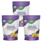 Nature's Way Sambucus Immune Lozenges, Zinc, Vitamin C, Elderberry, Immune Support*, USDA Organic, Honey Lemon Flavor, 24 Lozenges (Packaging May Vary) - 3 Pack