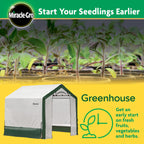 Miracle-Gro 6' x 6' x 6' Outdoor Mini Walk-in Greenhouse Plant Tent, All-Season Small Walk-in Plant Growth Accelerator with UV-Treated Fabric Cover and Zippered Panels, Clear