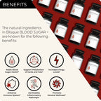 Blisque – Natural Blood Sugar Support Supplement to Help Maintain Already Healthy Blood Sugar Levels | with Cinnamon, Chromium, and Fenugreek | 90 Capsules | Vegan and Non-GMO |