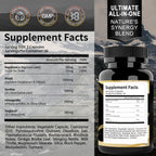 Uheco Shilajit Supplement with Sea Moss, Ashwagandha, Tongkat Ali - Shilajit Pure Himalayan Organic Fulvic Acid Capsules - 90 Count