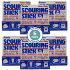 6-Pack PUMIE HDW Scouring Stick for Toilet Bowl Cleaning, Cleans Toilet Bowl Hard Water Rings, Buildups, Rust & Tough Stains, Perfect Pumice Stone for Cleaning Bathtub, Pools, Kitchens, Sinks & Grills