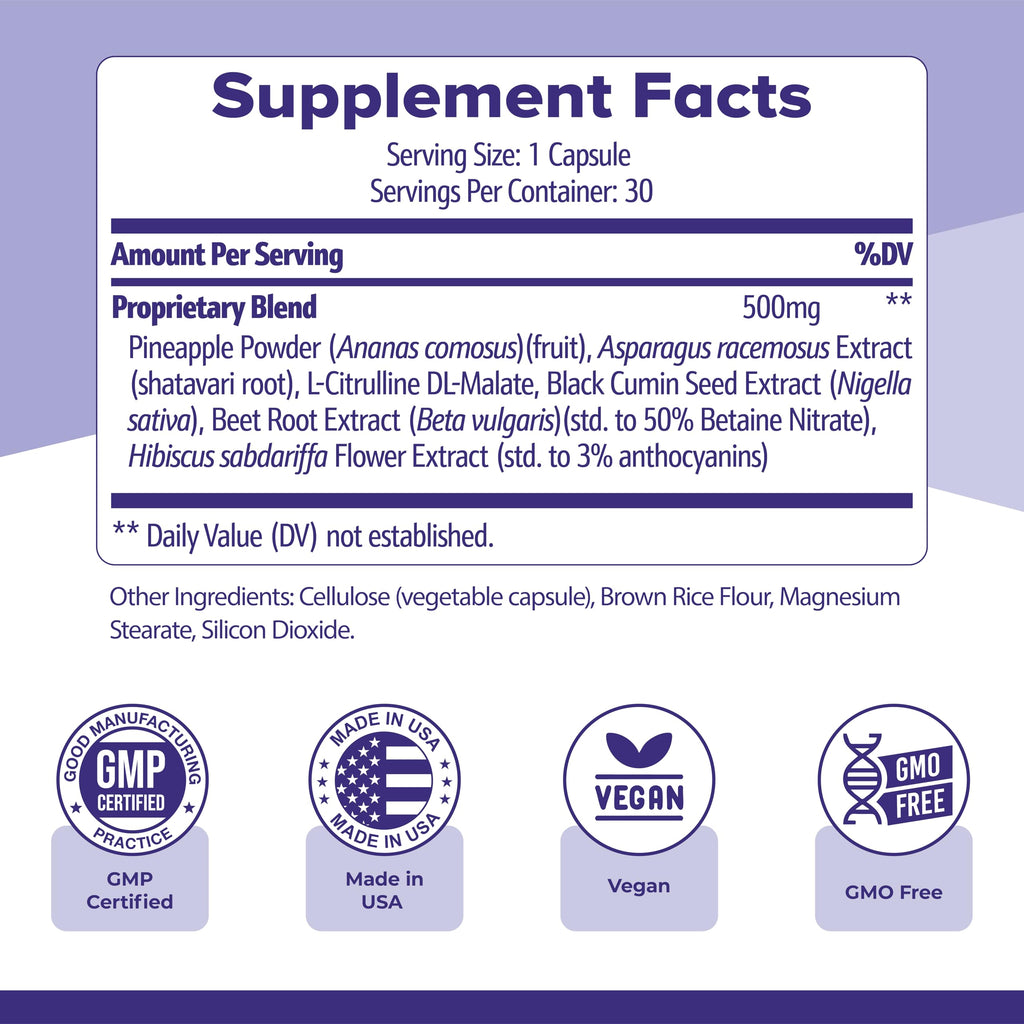 Nature’s NutriWave Flush Factor Plus - Original Formulated FlushFactorPlus for Leg Comfort, 100% Natural Ingredients, Made in USA, No Stimulants | 30 Capsules, 1 Month Supply