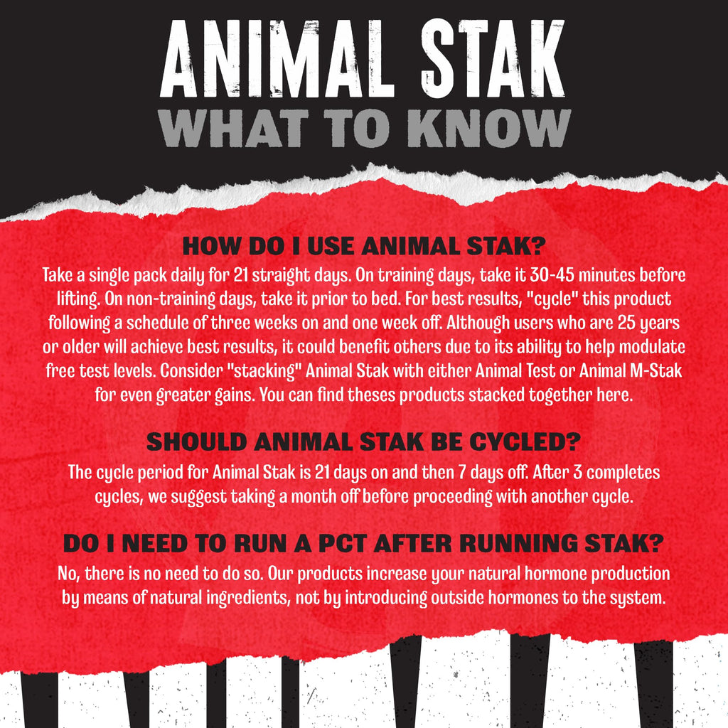 Animal Stak – Complete Natural Hormone Booster Supplement with Tribulus – Natural Testosterone Booster for Athletes – Contains Estrogen Blockers – 1 Month Cycle