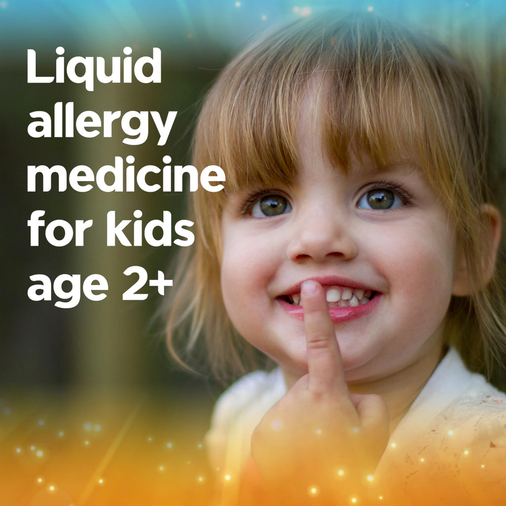 Xyzal Children's 24 Hour Allergy Relief Medicine for Kids, Levocetirizine Dihydrochloride Liquid Antihistamine, Grape, 10 Fl. oz.