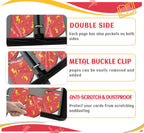 Trading Card Binder 9 Pocket,Card Binder 900 Pockets,Card Book Holder Cards with 50 Removable Sleeves,3-Ring Zip Design MTG/TCG/Sport Collectible Trading Card Albums Gifts for Boys and Girls (Red)