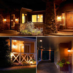 Gonhom Dusk to Dawn Bug Light Bulb Outdoor,2 Pack Amber Bug Light Bulb,Auto On/Off,10W(100W Equivalent),E26 Base,Bug Lights for Outside.Home Hallway Porch Lights.Decorative Lamps.Bedroom
