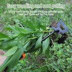 SIXCAR Weed Remover Tool,Portable Garden Weeder Tool,New Manganese Steel Weeding Tools,for Hand Weeder for Vegetable Gardening Backyard Farm Planting & Uprooting Weeding Tool (Rubber 6-Tooth)