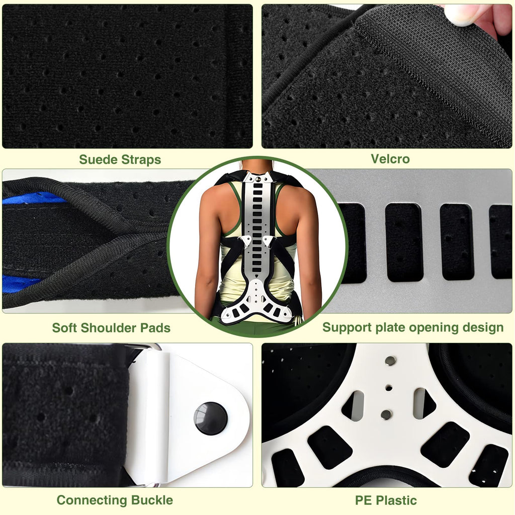 ZHUNPOCT Posture Corrector Back Support for Hunched Back, Kyphosis and Vertebral Compression Fracture Men and Women (Large)