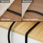 Elecan Flat Plug Extension Cord 15 Ft with Slim Space-Saving Plug Design, Thin Flat Cable Low Profile Power Cord 3 Prong Grounded Wire, 16 Gauge 13 A/125 V-Black-ETL Certified
