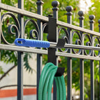 codree 2 Pcs Adjustable Pool Fence Hooks for Pool Equipment, Black Heavy Duty Fence Hooks for Pool Poles, Slipe-on Fence Hanger for Pool Hose Pool Skimmer, Fits 1.4 Inch to 3 Inch Railing