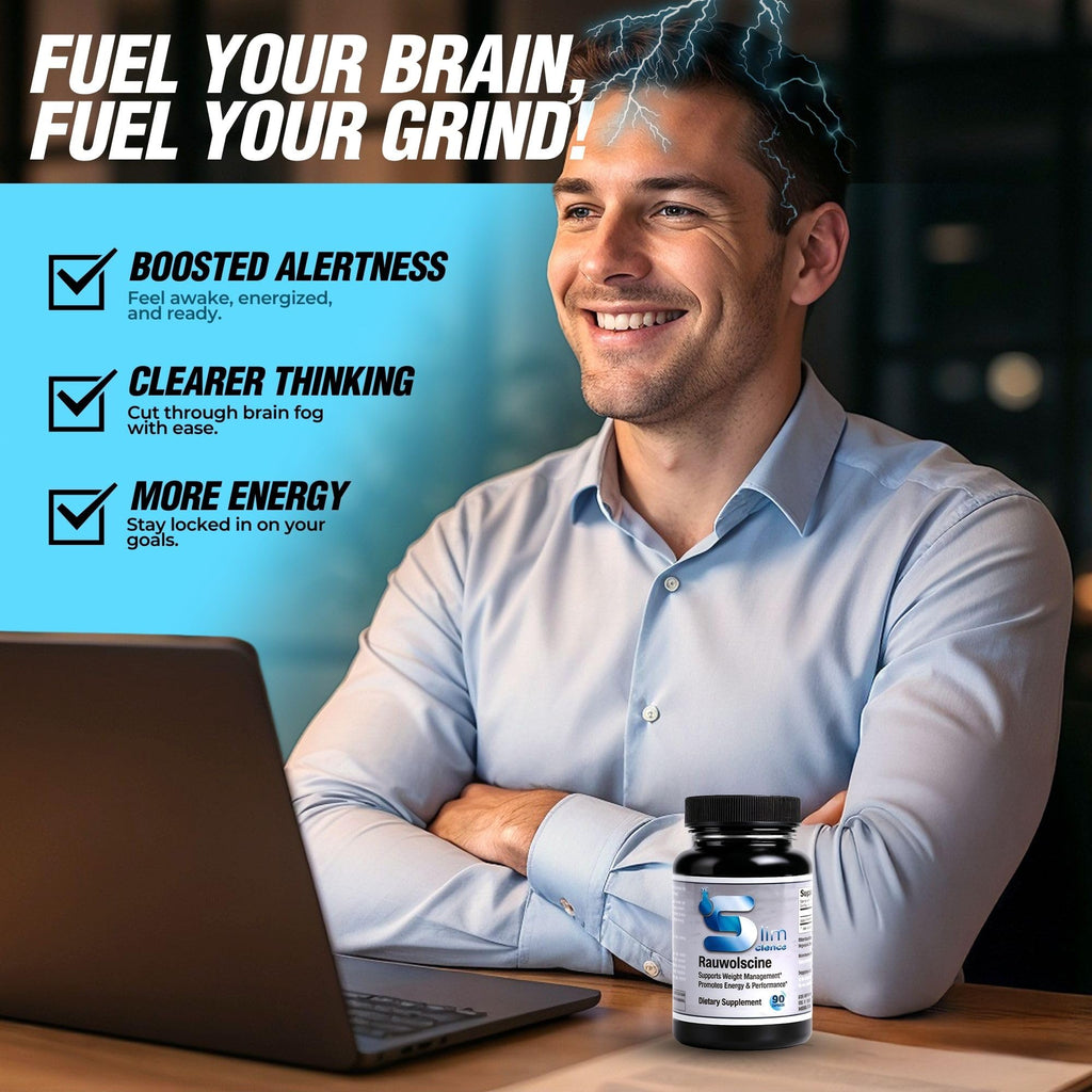 Slim Science Rauwolscine Yohimbine HCL Dietary Supplement - 3mg Per Capsule, 90 Capsules Once a Day | Supports Energy, Focus, Performance and Healthy Metabolism