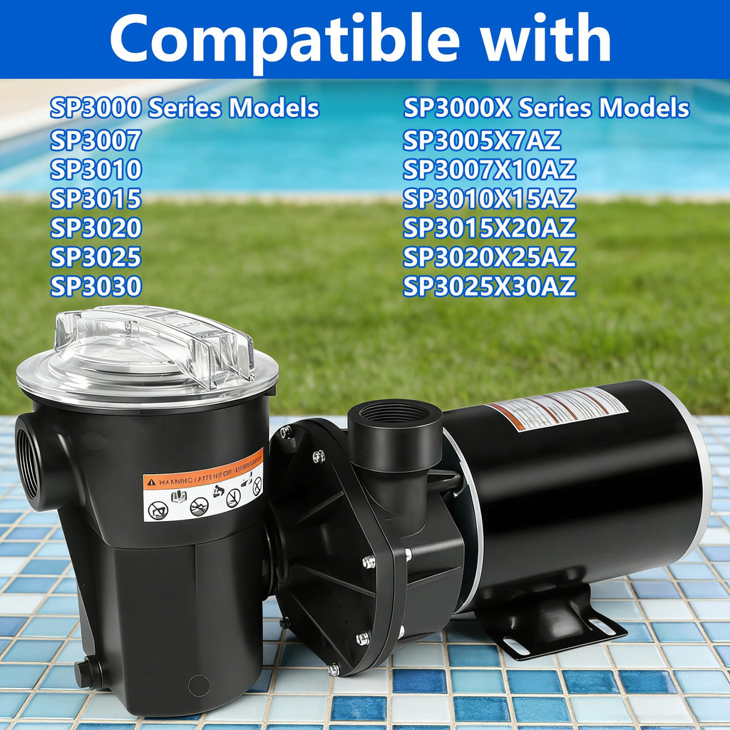 Adnee SPX3100D Pump Lid with Lid Oring, Pool Pump Lid Replacement Compatible with SP3000 Series and SP3000x Series, Pump Thread Strainer Cover for Locking Ring Lid Seal Repair