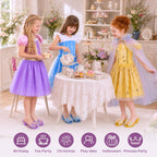 Meland Princess Dress Up for Girls 3-6, Dress Up Clothes with Princess Shoes Toy, Christmas Birthday Gift for Toddlers Girls