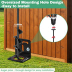 Ciyivak 26" Ground Anchors Screw in Heavy Duty, Mobile Home Anchors - Shed Anchor Kit with L Bracket & Drill Adapter, Earth Anchor for Swing Sets, Trampolines, Carports, Storage Sheds, Fences (4×26in)