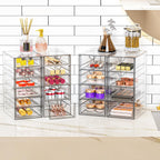 YFXCVSL Acrylic Makeup Organizer with 19 Drawers,Storage Drawer Organizer