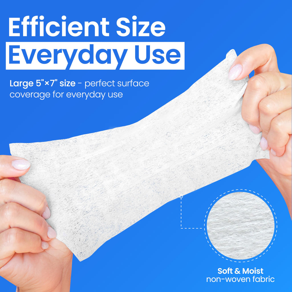Safe n’ Simple Resealable Adhesive Remover Wipes for Skin - 50 Large 5"x7" No Sting Alcohol Free Medical Adhesive Remover Pads for Ostomy, Stoma Care - Gentle Adhesive Removal Wipes for Bandages, Tape