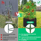 WLLEYAY 3 Pack 46'' Square Tomato Cages with 17 Gallon Grow Bags