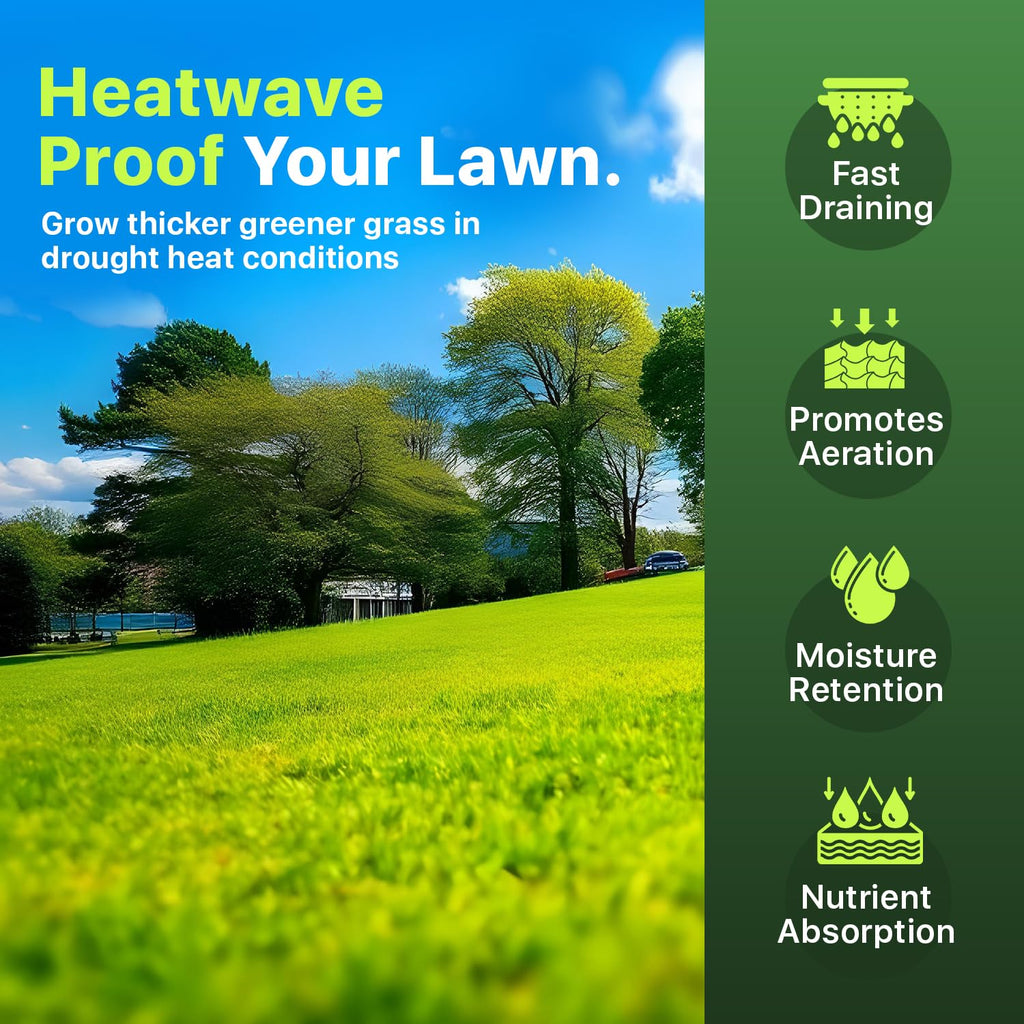 Premium Nutrient-Rich Stretch Coir Blend - 10 lbs Covers Up to 400 Sq Ft - Grow Thicker, Greener Grass in Heat Conditions of
