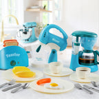 Joyin Play Kitchen Toys, Pretend Food Kitchen Accessories Girls Toy with Coffee Maker, Mixer, Toaster with Realistic Lights& Sounds, Birthday Gift for Kids, Gifts for Christmas