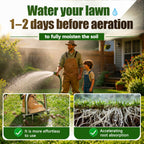 Bigwish Manual Lawn Core Aerator Tool, Stainless Steel Plug Aerator