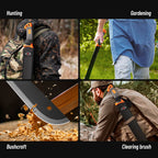 Machete with Saw - 25" Heavy Duty Tool & Sheath - Ergonomic No-Slip Handle - Survival Knife with Serrated Blade - Machetes for Bushcraft Hunting Garden Cutting Trees Yard Work 13153