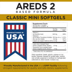 Viteyes AREDS 2 Classic Macular Health Formula Softgels, Eye Health Vitamin to Support Macular Health, Lower Zinc, Eye Vitamins, Macular Vitamins, Beta-Carotene Free, 180 Softgels