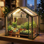 Bamworld Mini Greenhouse Indoor Desktop with Grow Lights