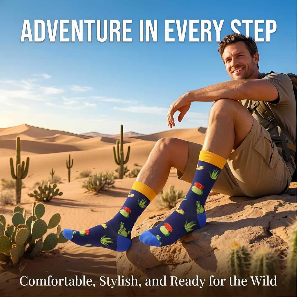 Funny Socks for Men, Crazy Colorful Novelty Fun Cotton Mens Dress Sock 8-12