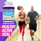 Toplux Multi Collagen Peptides Pills 1800 Mg Complex - Type I, II, III, V, X Premium Collagen Complex for Better Skin & Hair, Strong Joint, Hydrolyzed Protein, for Men Women, 90 Capsules, Supplement