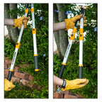 STEELHEAD Heavy-Duty 27-40" Adjustable Gear-Bypass Limb & Branch Lopper, Telescoping Extendable Handles, Ratcheting, Cuts Up to 1-3/4”, Secateurs, Shock-Absorbing, Effort-Saving, USA-Based Support
