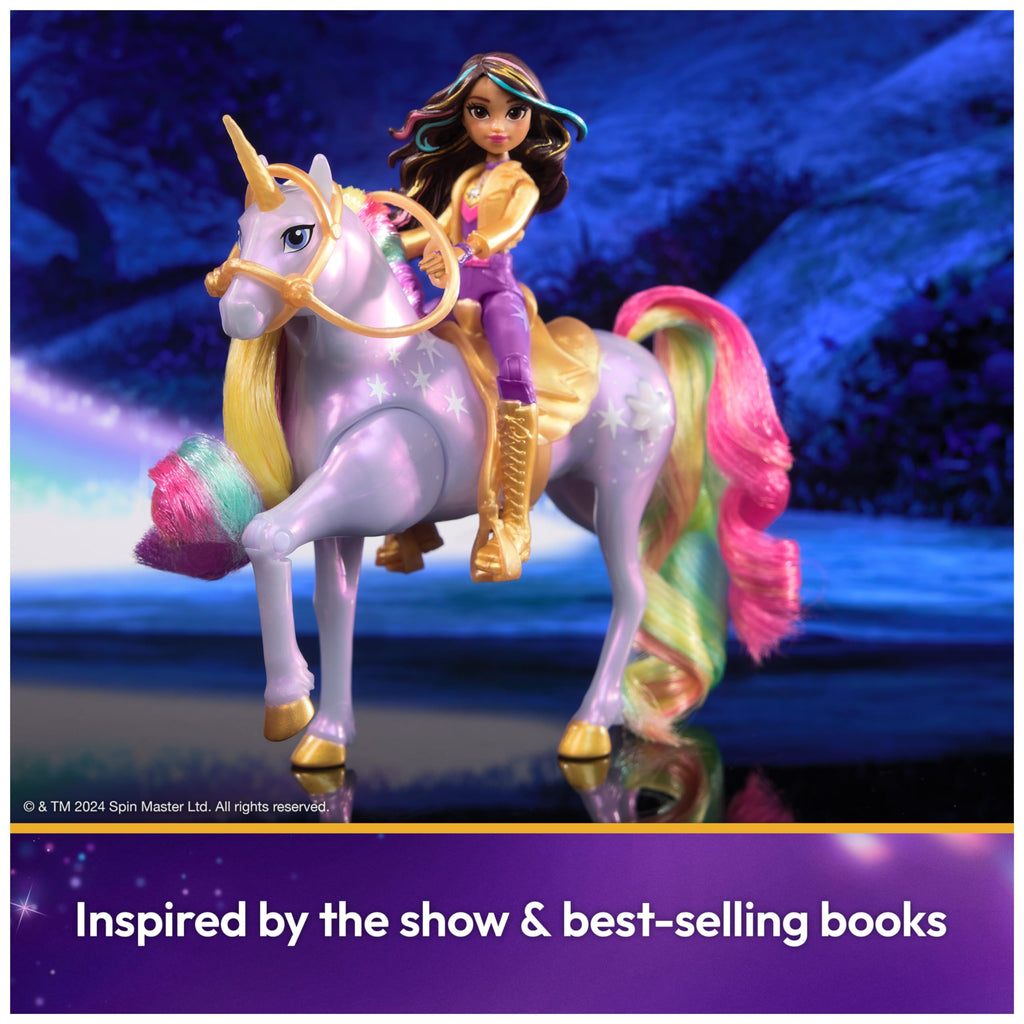 Unicorn Academy, Sophia & Light Magic Wildstar with Rainbow Light-up Effects, 2 Riding Accessories, Dolls & Unicorn Toys for Girls Ages 4 and up