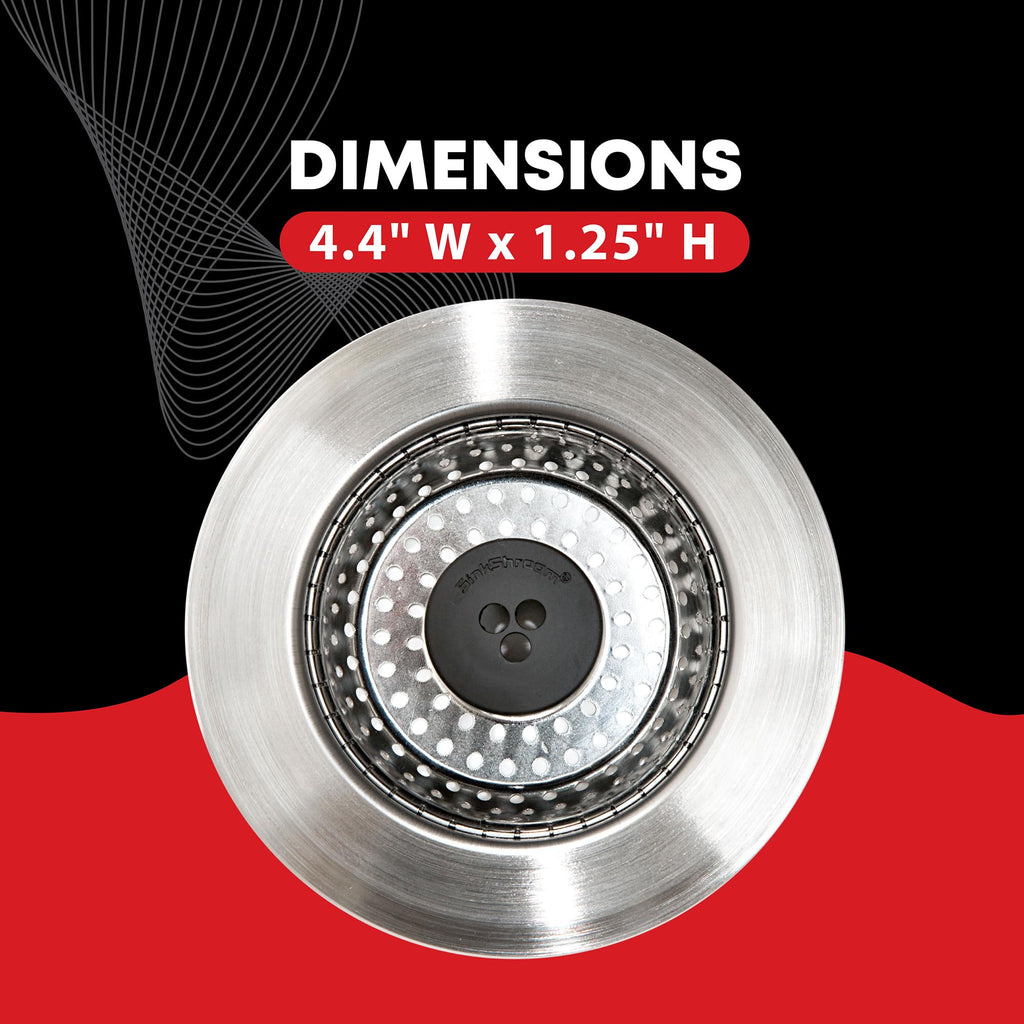 SinkShroom Revolutionary Clog-Free Sink Strainer Basket with Stopper, Stainless Steel