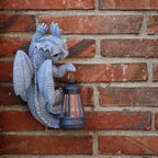 Elegondrar Solar Dragon Statue Outdoor Decor, Dragon Garden Decor with Lantern for Yard Lawn Patio Balcony, Christmas Birthday Housewarming Gifts for Mom, Grandma, Women, 9.5 Inch,Resin
