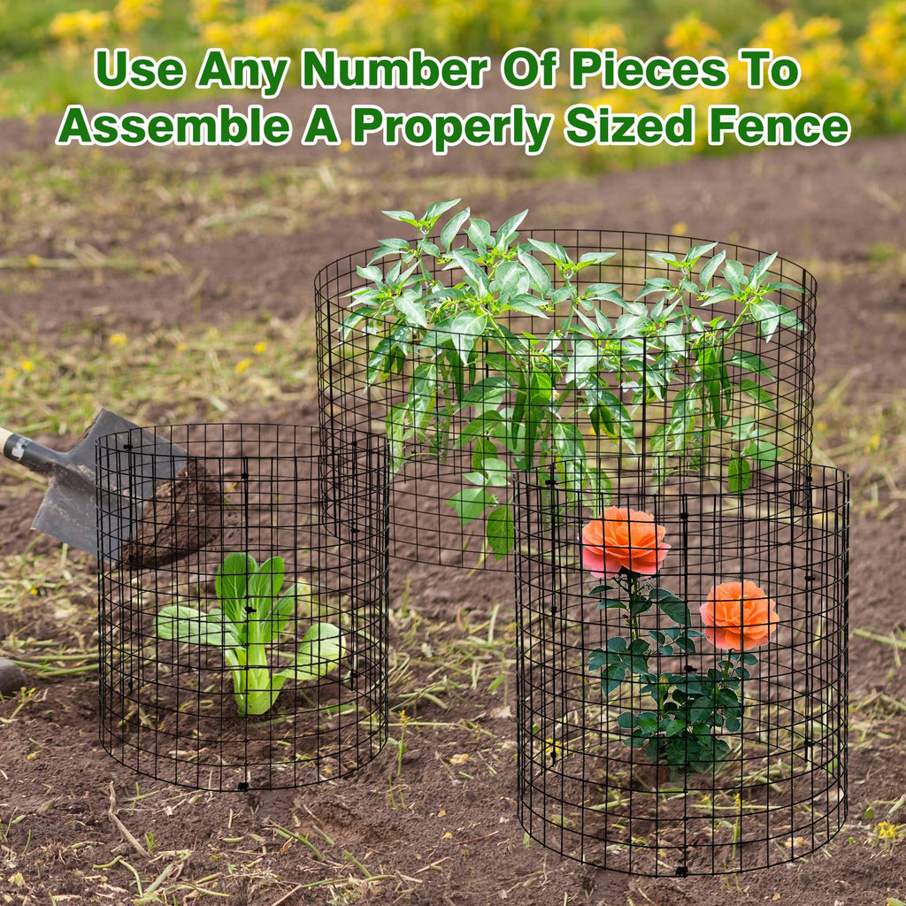Mwellewm 15Pcs Plant Protectors from Animals Metal Plant Cages for Outdoor Plants Plant Cage & Supports Keep Animal Out Garden Wire Mesh Protection from Rabbit Chicken Squirrel Tree Flower
