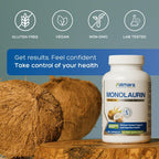 Palmara Health Premium Monolaurin 1,200mg per 2 capusle Serving, 1 Pack (100 Capsules)