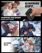 Kesguar Hand Warmers Rechargeable - 2 Pack 14000mAh AI Electric Hand Warmers with Charging Case, Magnetic 2 in 1 Pocket Handwarmers, Portable Heater Gifts for Women/Men/Christmas/Golf/Camping/Hunting