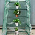 4 Tier Greenhouse Replacement Cover with Roll-Up Zipper Door