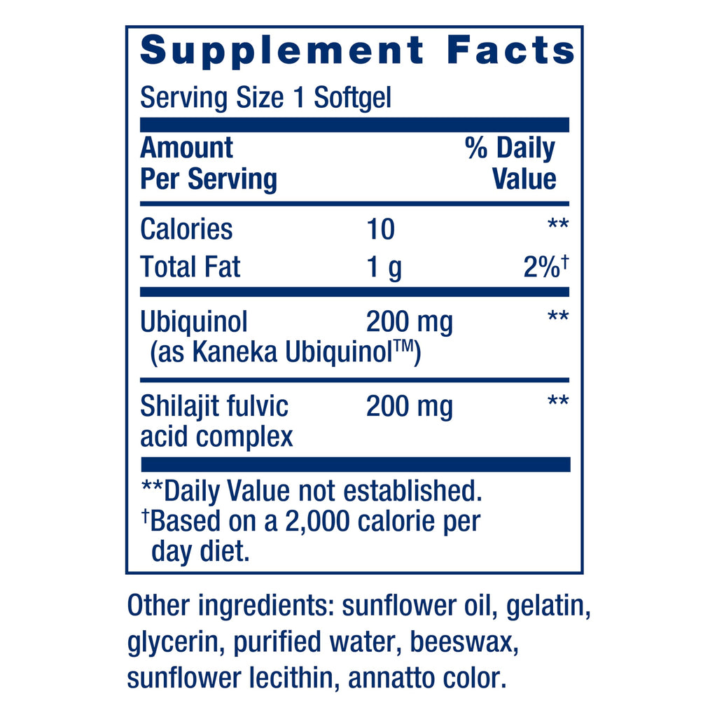 Life Extension Super Ubiquinol CoQ10 with Enhanced Mitochondrial Support – 200 mg, Shilajit – Promotes Heart Health, Cell Energy, Oxidative Stress – Gluten-Free, Non-GMO – 30 Softgels (Pack of 2)