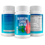 Blood Flow Cardio Slim Tea - Advanced Pressure Support Full Body Detox Cleanse for Women - Increase Blood Flow & Circulation to Reduce Pressure & Increase Lymph Detoxification Flow - Gut Detox