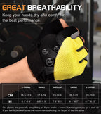 Sunnex Gym Gloves - Fingerless, Breathable Fitness Gloves for Weightlifting, Sports Training
