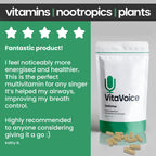 VitaVoice Nootropics & Vitamins | Formulated for Vocal Health, Wellbeing & Mindset | 30 Capsules