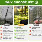 4x100FT Deer Fence Netting for Garden, 55GSM Plastic Mesh Temporary Fence