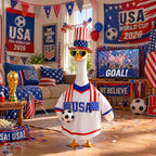USA Soccer Porch Goose Outfit Summer Sport Fan Goose Clothes Game Day Decor