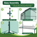 OLIXIS 56"x56"x77" Outdoor Greenhouse, with 2 Tier 8 Plant Shelves