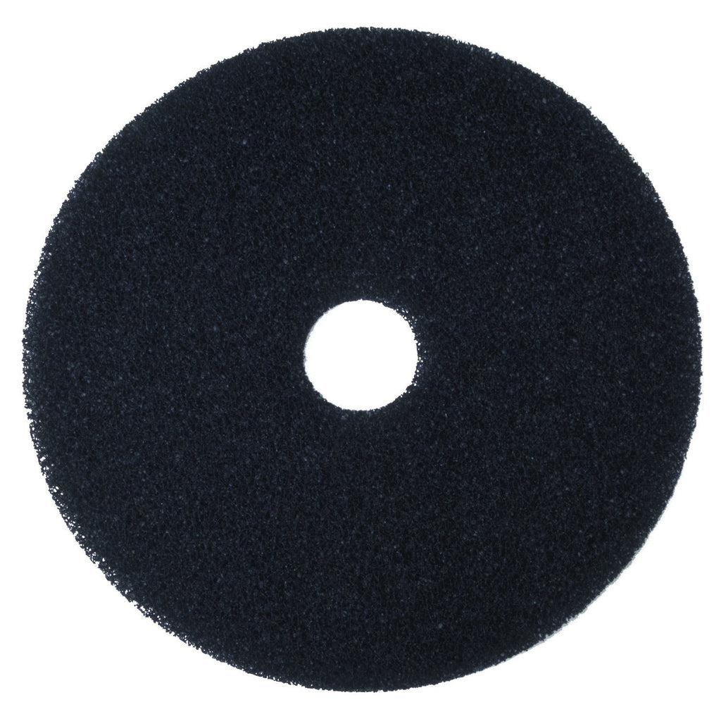 3M Black Stripper Pad 7200, 20 in, 5/Case