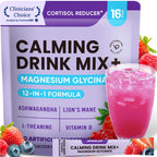 Venture Pal Calm Drink Mix, 12-in-1 Cortisol Reducer and Sleep Aid with Magnesium Glycinate, Ashwagandha, L-Theanine,Vitamin D, Calm Magnesium Powder for Relax & Focus, No Sugar, Non GMO